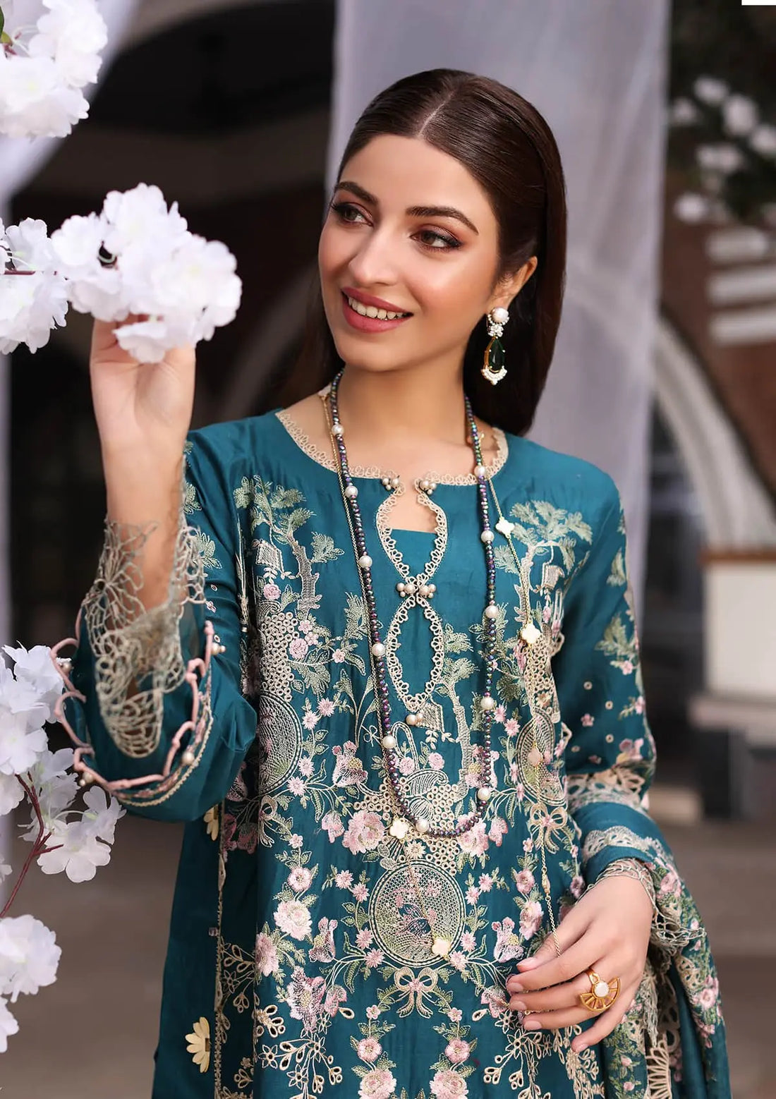 Kahf Premium | Festive Lawn 24 | KFL-09A BANO - Official Kahf Premium stockist in UK - Sakeena London