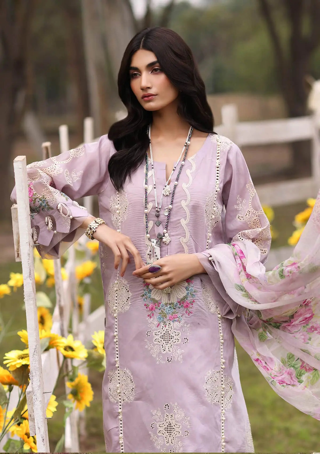 Kahf Premium | Festive Lawn 24 | KFL-08B ELAYA - Official Khaf Premium stockist in UK - Sakeena London