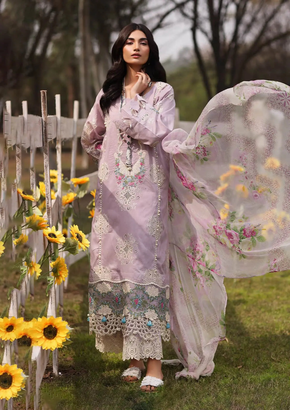 Kahf Premium | Festive Lawn 24 | KFL-08B ELAYA - Official Khaf Premium stockist in UK - Sakeena London
