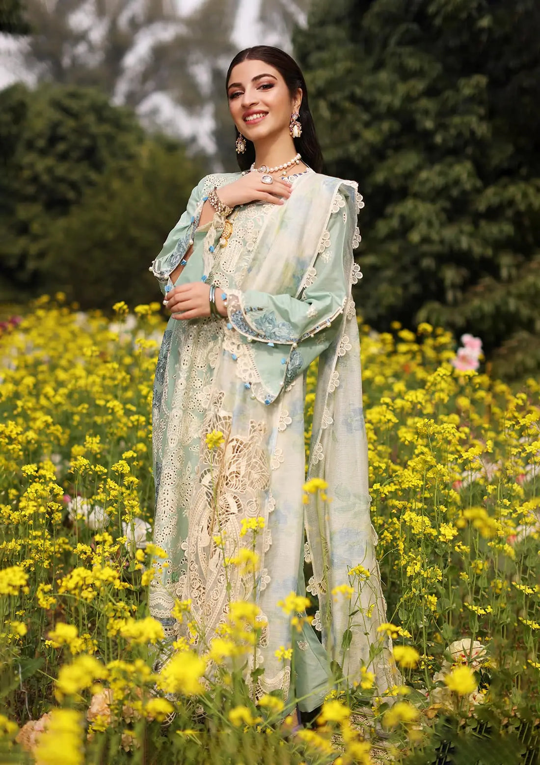 Kahf Premium | Festive Lawn 24 | KFL-01 TABIR - Official Kahf Premium stockist in UK - Sakeena London