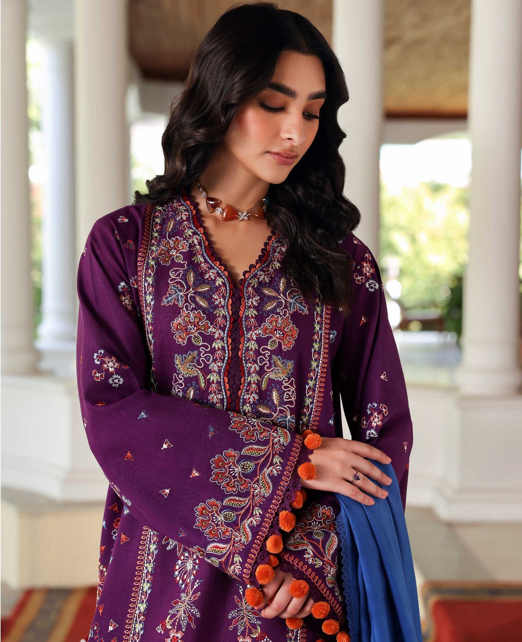 Republic Womenswear | Amaris Luxury Shawl 25 | Kaia - Official Republic Womenswear stockist in UK - Sakeena London