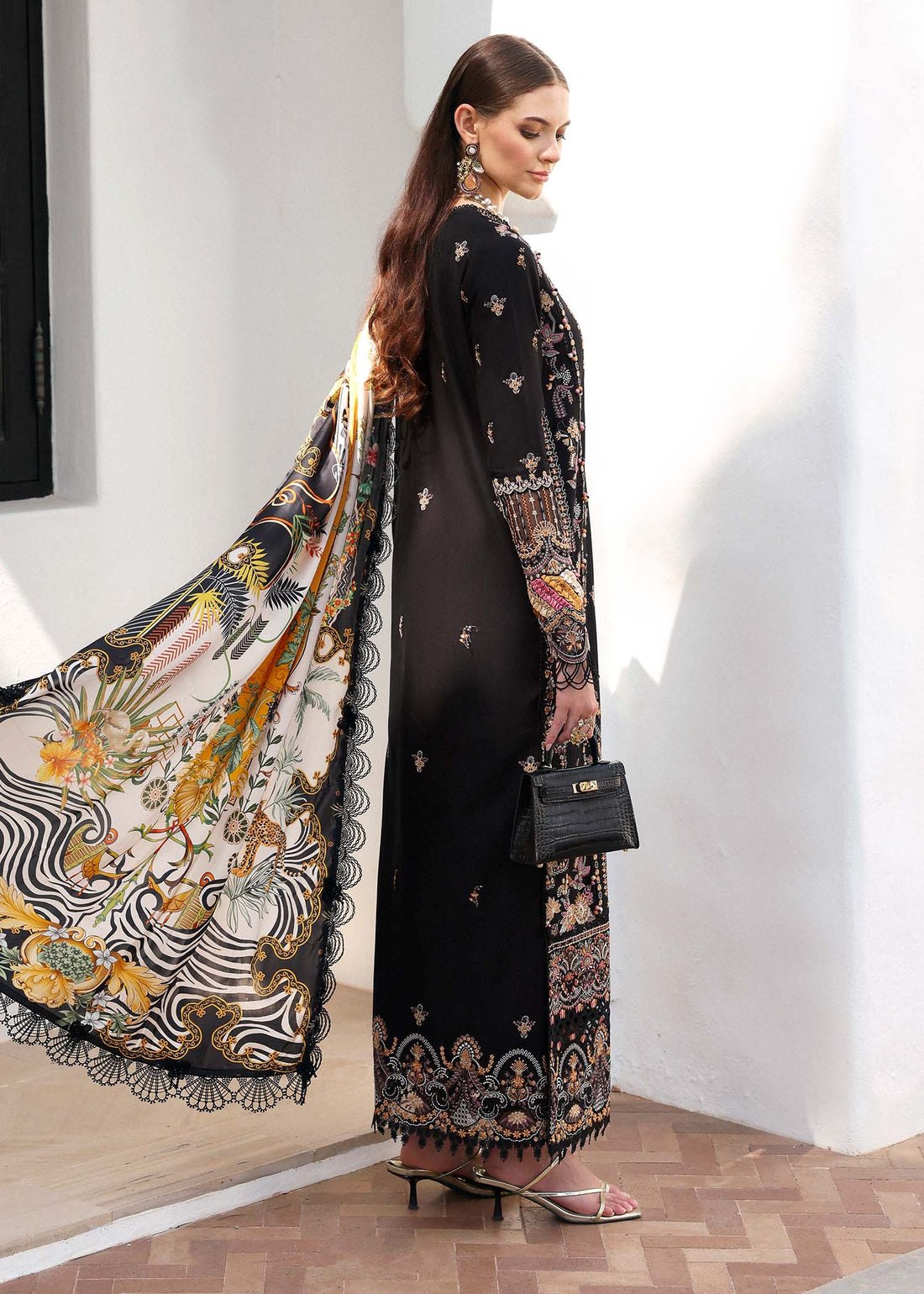 Kanwal Malik | Elysia Luxury Lawn 25 | Noire - Official Kanwal Malik stockist in UK - Sakeena London