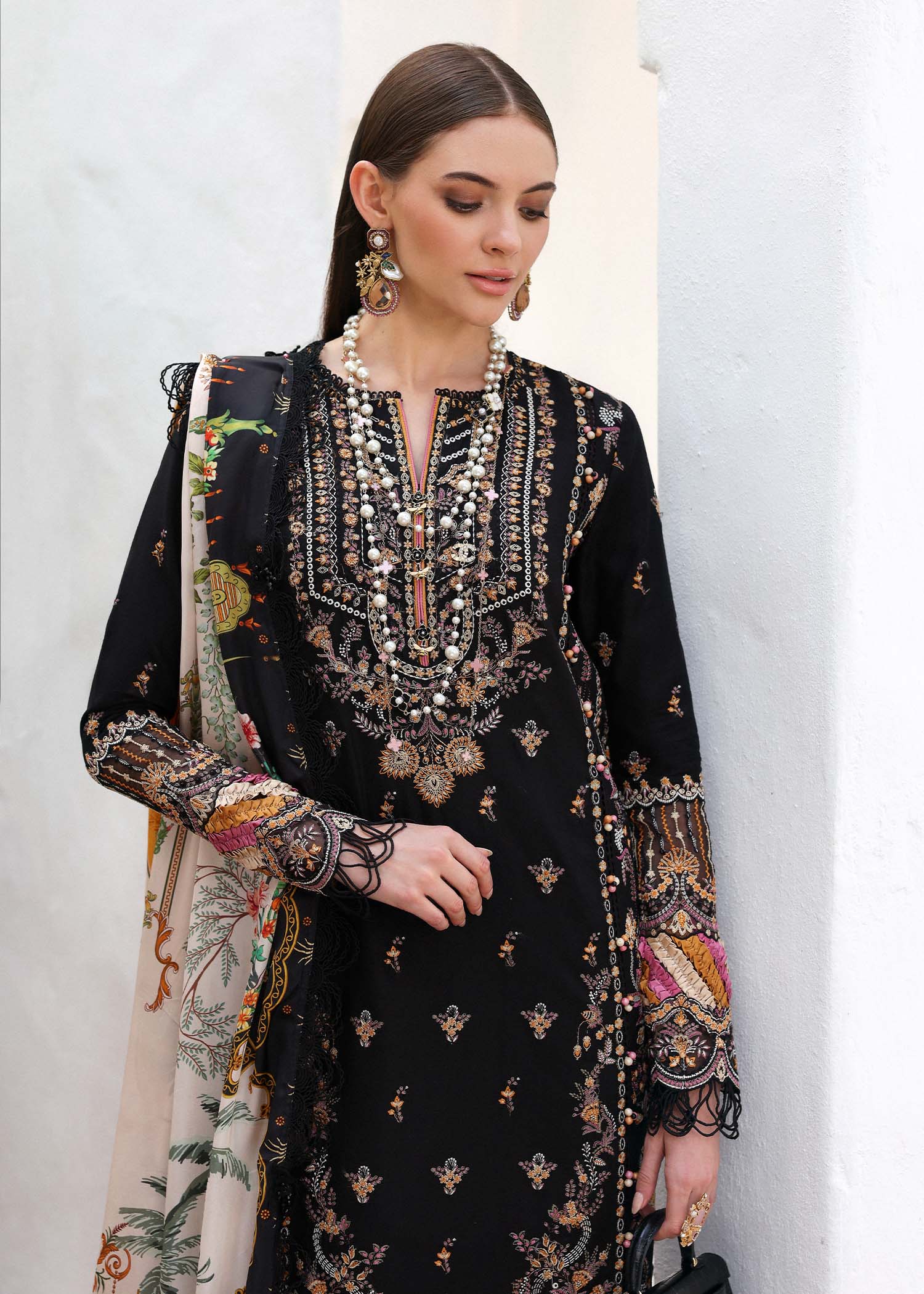 Kanwal Malik | Elysia Luxury Lawn 25 | Noire - Official Kanwal Malik stockist in UK - Sakeena London