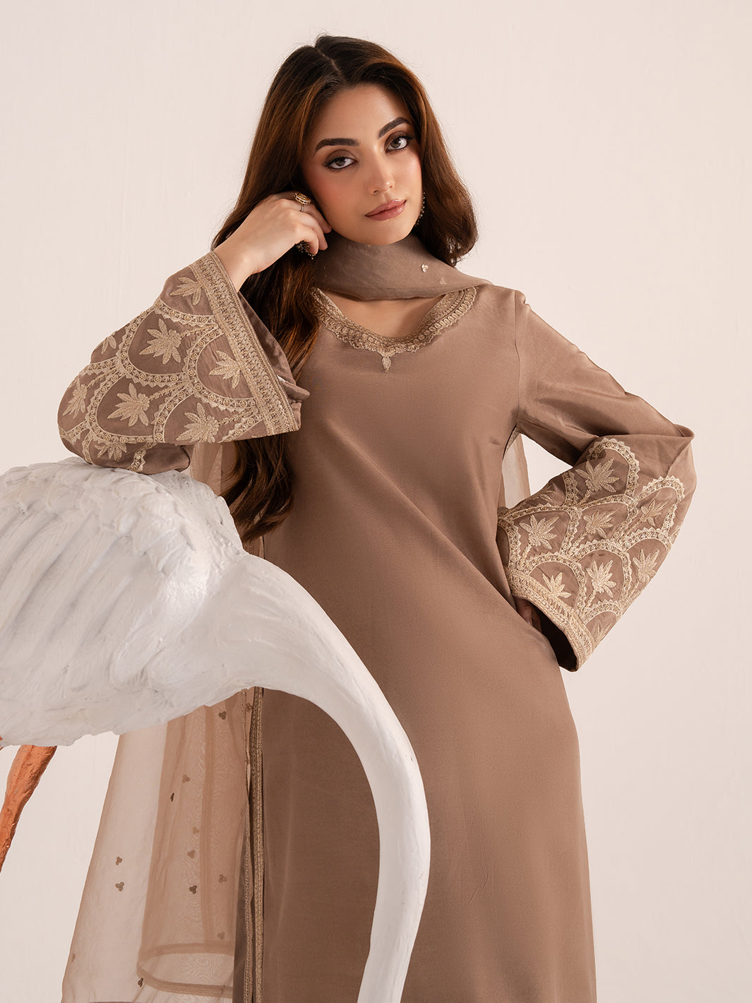 Izel | The Silk Chapter | Khaki - Official Izel stockist in UK - Sakeena London
