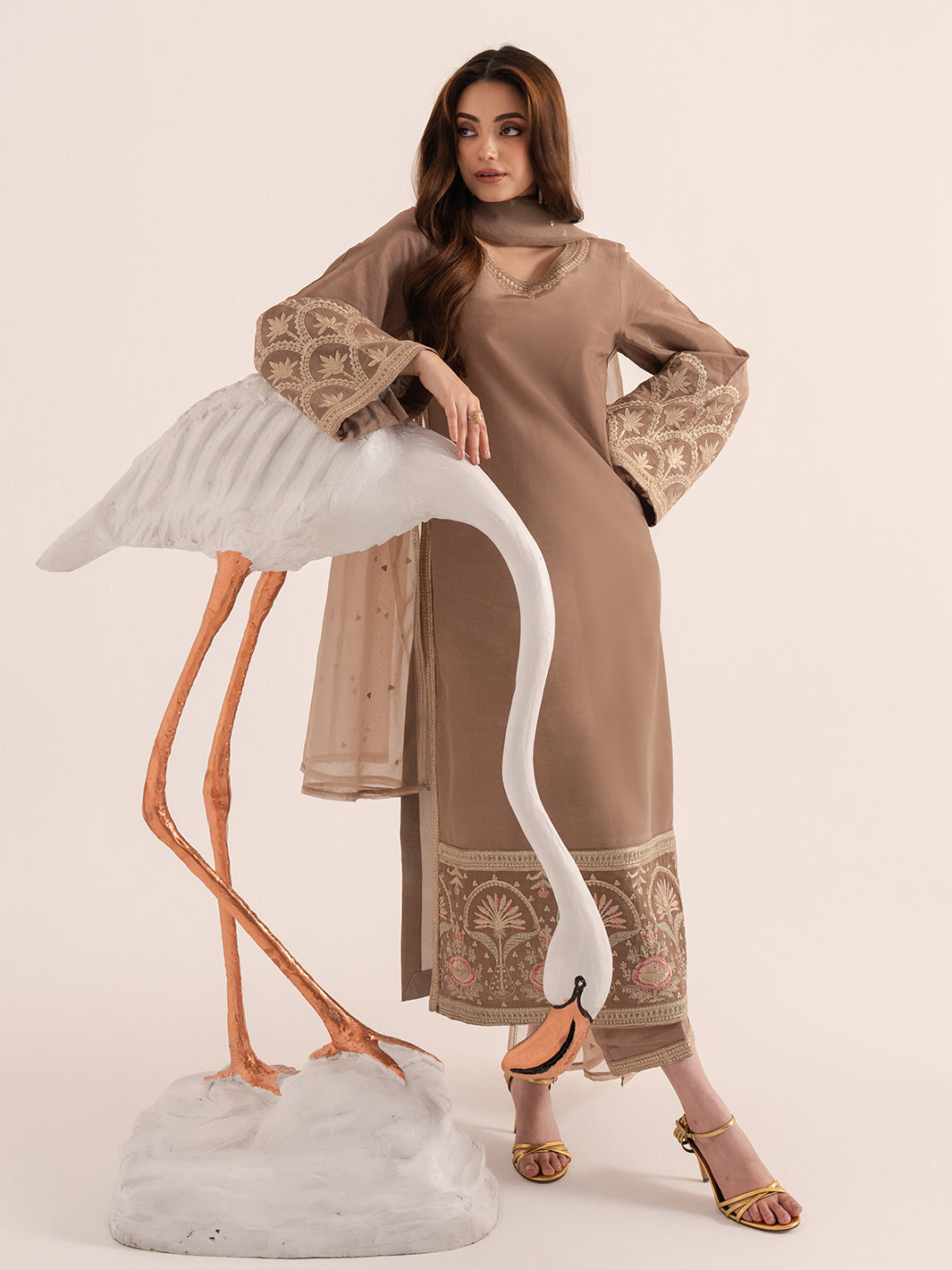 Izel | The Silk Chapter | Khaki - Official Izel stockist in UK - Sakeena London