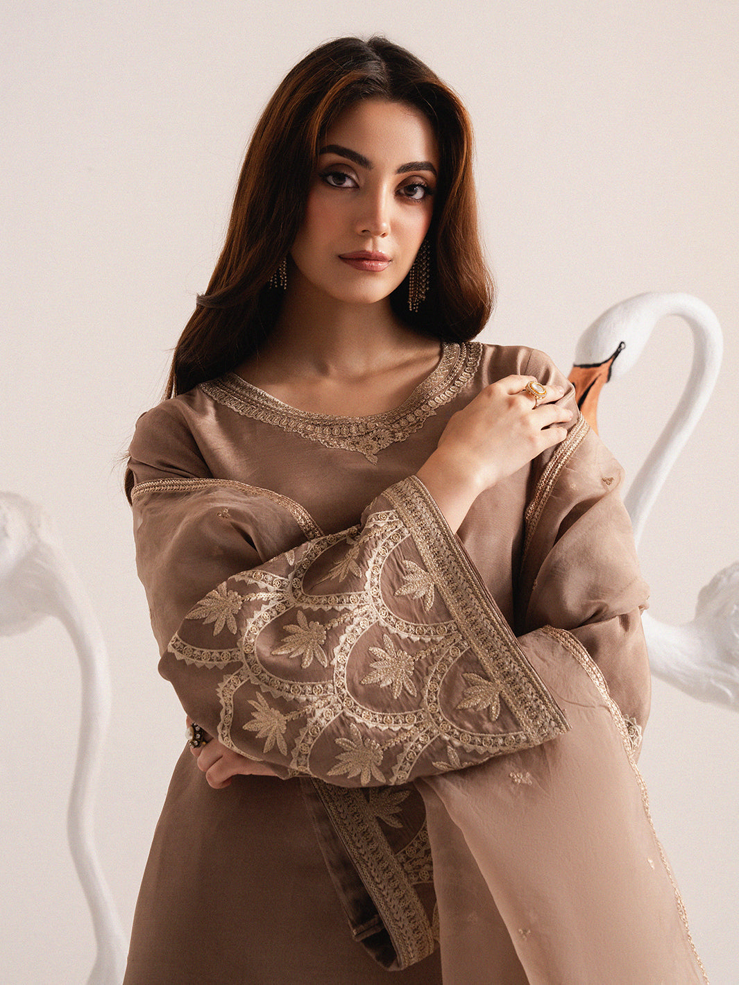 Izel | The Silk Chapter | Khaki - Official Izel stockist in UK - Sakeena London