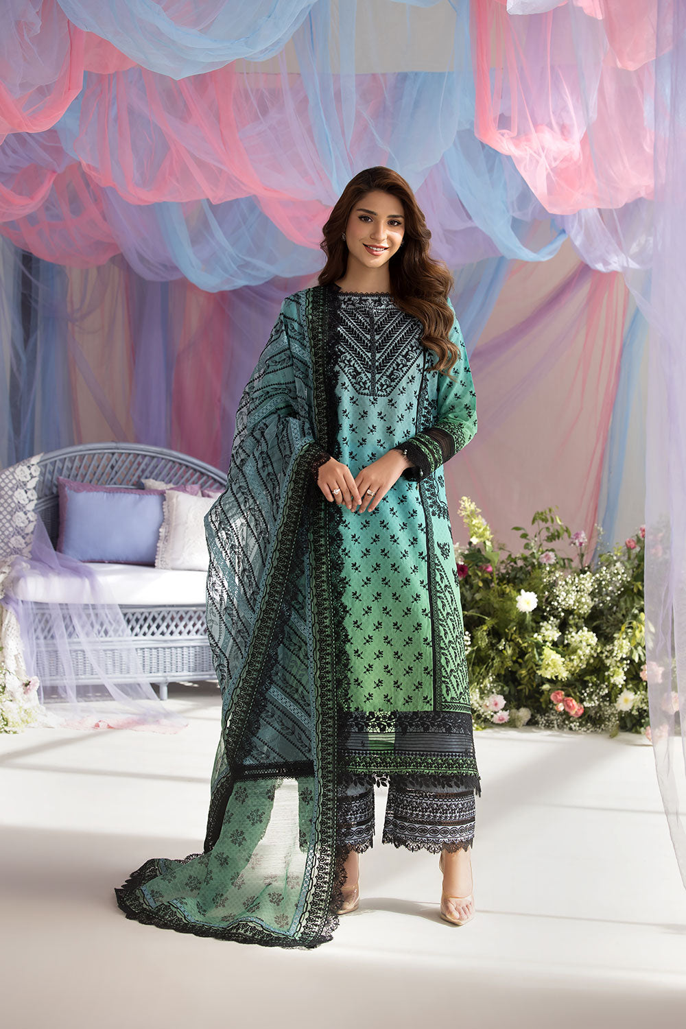 Sobia Nazir | Luxury Lawn 25 | 12A - Official Sobia Nazir stockist in UK - Sakeena London