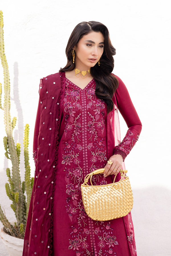 Marjjan | Elyna Lawn | LENI MP-46 (MAGENTA) - Official Marjjan stockist in UK - Sakeena London