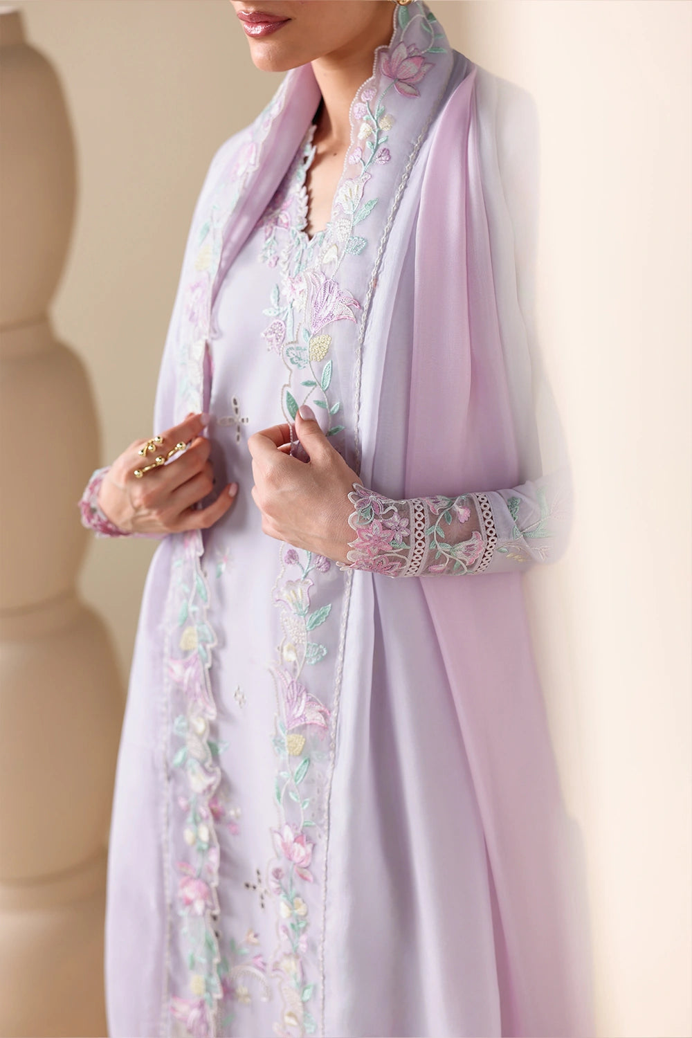 Azure | Luxury Lawn 26 | Lily Meadow
