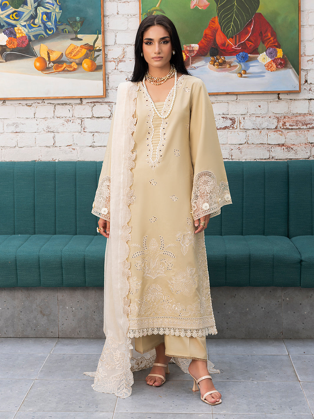 Izel | Meadow Muse Embroidered Lawn 25 | LIORA - Official Izel stockist in UK - Sakeena London