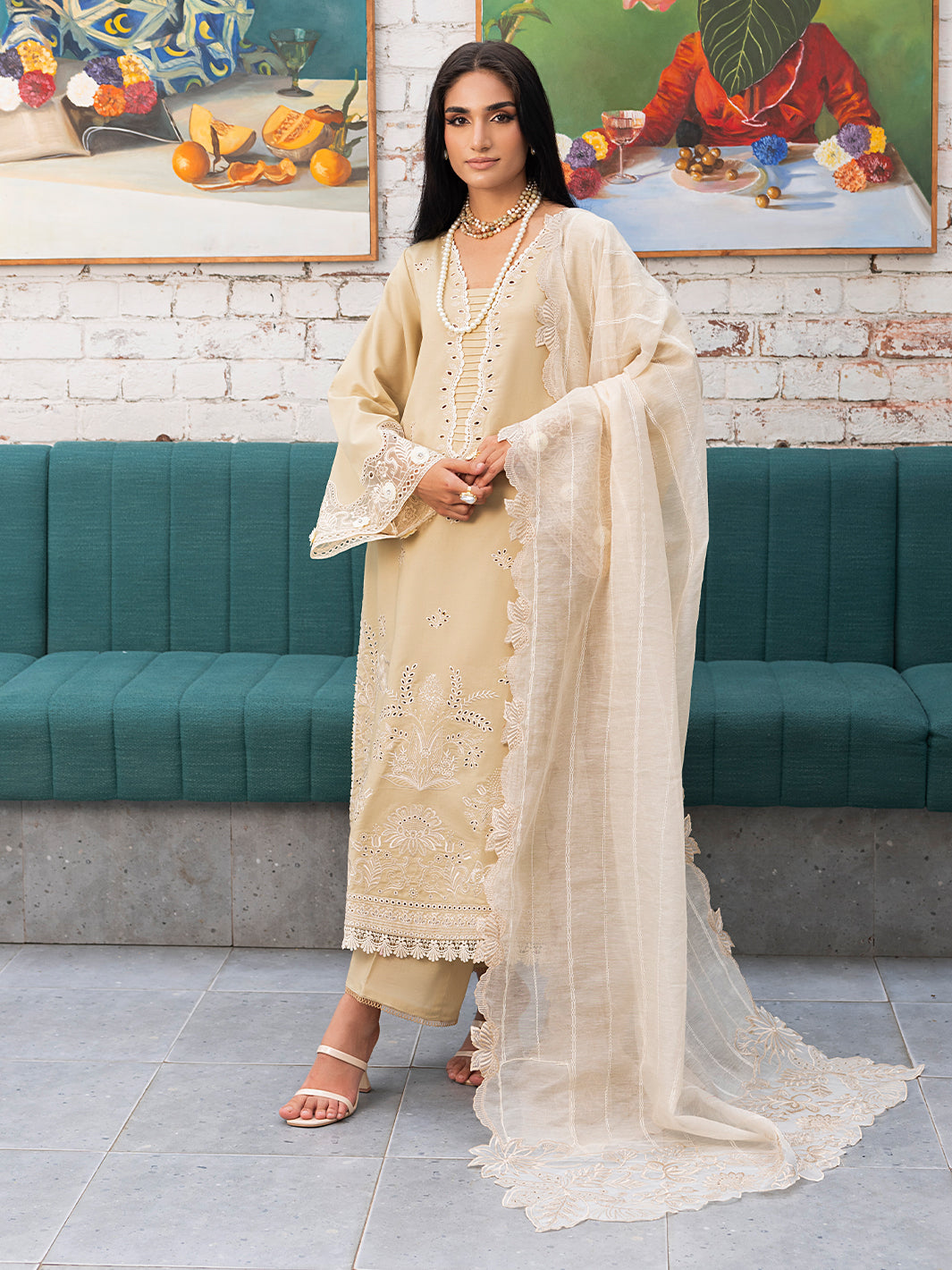 Izel | Meadow Muse Embroidered Lawn 25 | LIORA - Official Izel stockist in UK - Sakeena London