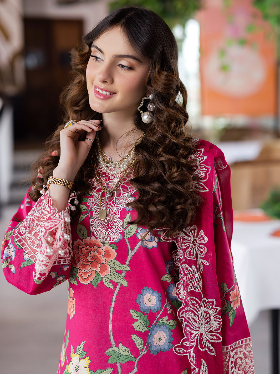 Mahnur | After Hours Luxury Lawn 25 | Laughter Lines - Official Mahnur stockist in UK - Sakeena London