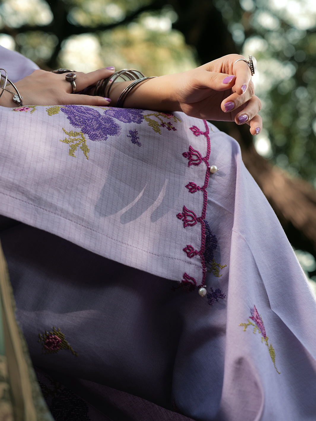 Hemstitch | The Garden Lawn | Lavender - Official Hemstitch stockist in UK - Sakeena London