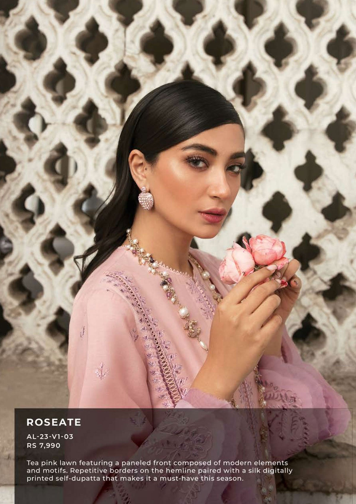 Lawn Collection - Afrozeh - Lamhay - AL#03 (Roseate)