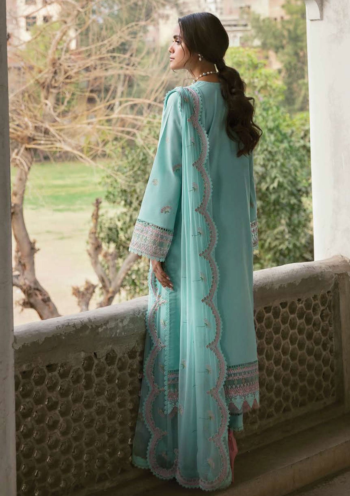 Lawn Collection - Afrozeh - Lamhay - AL#04 (Crystal Cyan)