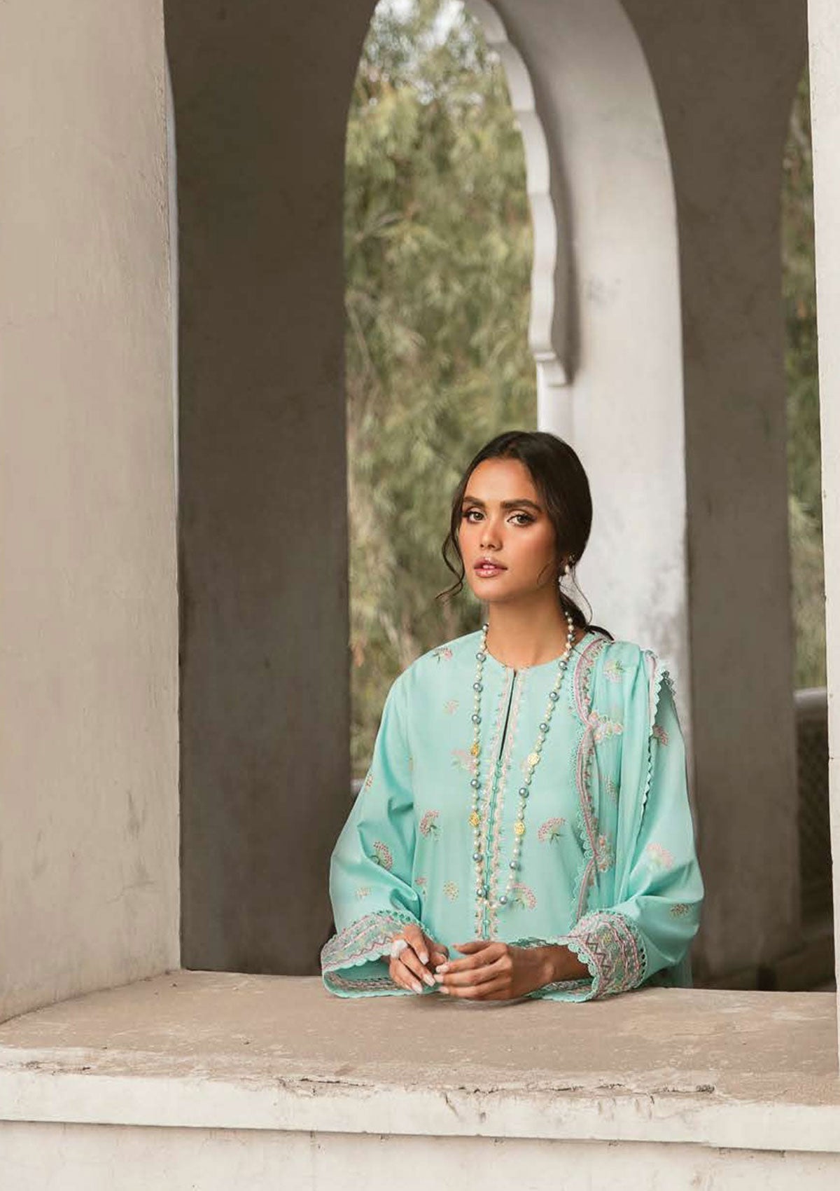 Lawn Collection - Afrozeh - Lamhay - AL#04 (Crystal Cyan)