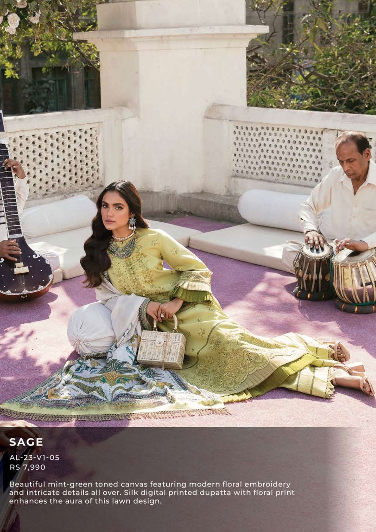 Lawn Collection - Afrozeh - Lamhay - AL#05 (Sage)