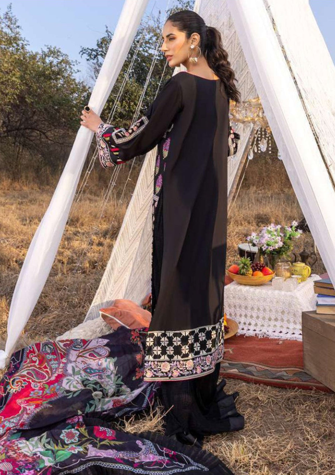 Lawn Collection - Asifa & Nabeel - Aleyna -  ASL#01 (Noir)
