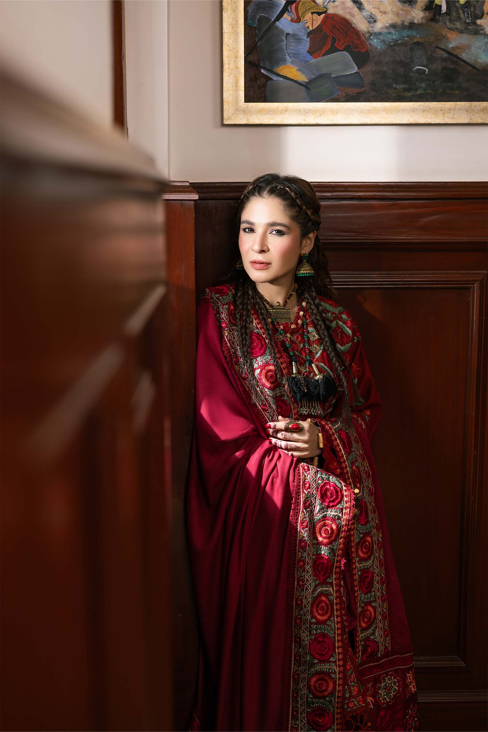 Maryam Hussain | Winter Shawl 2024 | Fall - Official Maryam Hussain stockist in UK - Sakeena London