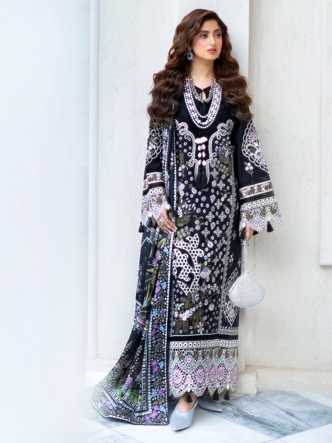 Mahnur | Sophie Luxury Lawn 25 | Lila - Official Mahnur stockist in UK - Sakeena London