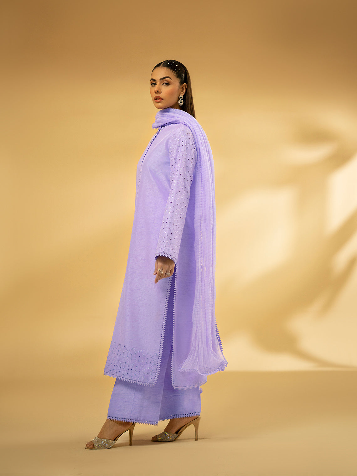 Fozia Khalid | Eid Edit 24 | Lilac Dreamscape - Official Fozia Khalid stockist in UK - Sakeena London