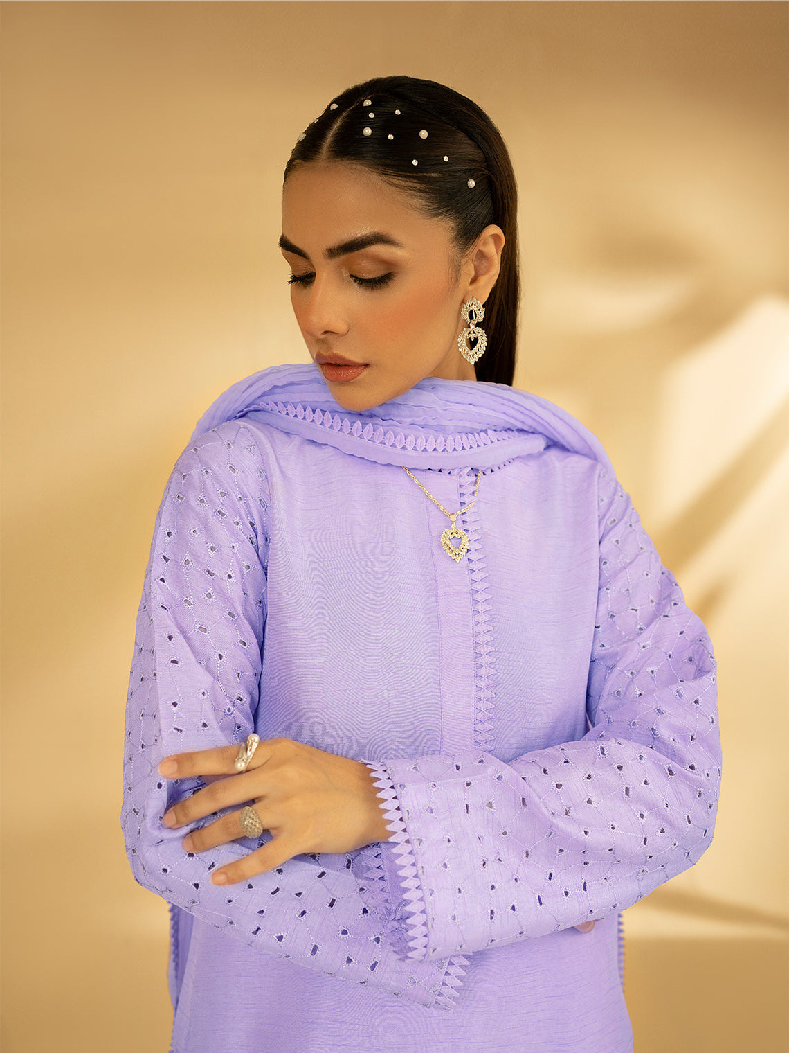 Fozia Khalid | Eid Edit 24 | Lilac Dreamscape - Official Fozia Khalid stockist in UK - Sakeena London