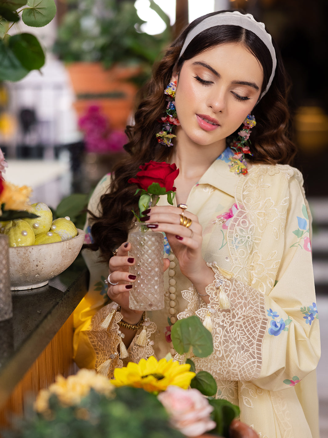 Mahnur | After Hours Luxury Lawn 25 | Lime Lush - Official Mahnur stockist in UK - Sakeena London