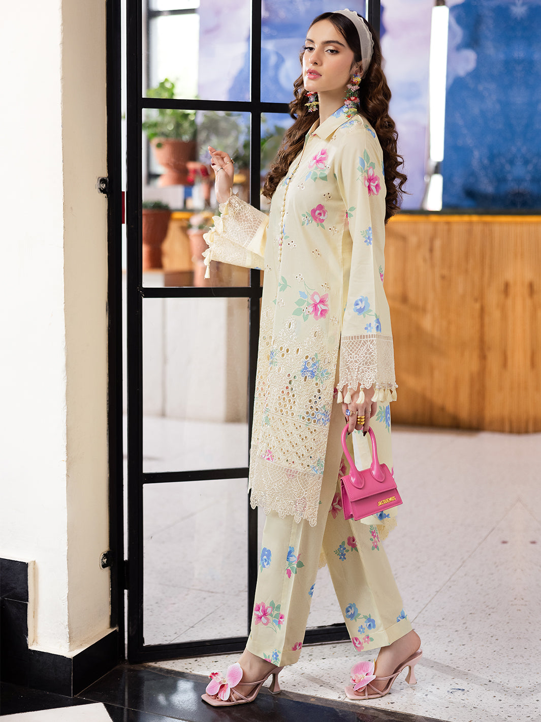 Mahnur | After Hours Luxury Lawn 25 | Lime Lush - Official Mahnur stockist in UK - Sakeena London