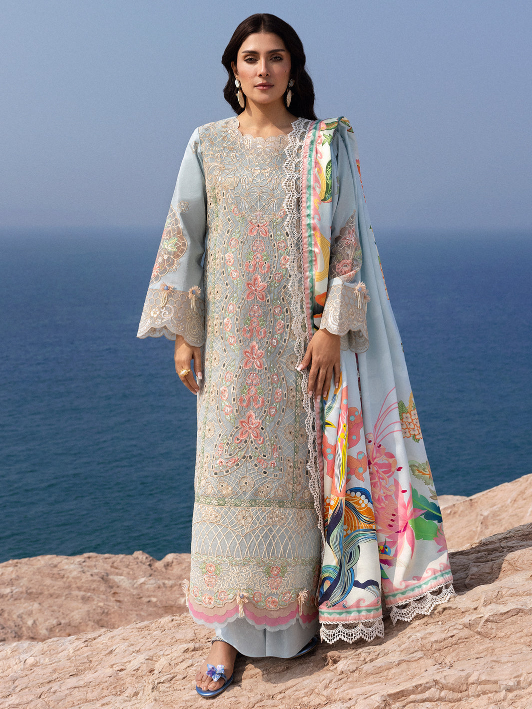 Mahnur | Sirena Luxury Lawn 25 | Luna - Official Mahnur stockist in UK - Sakeena London