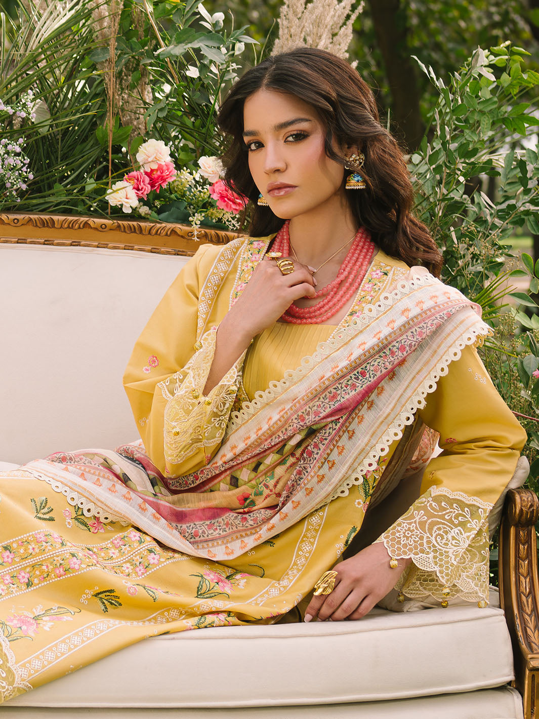 Mahnur | Dahlia Luxury Lawn 25 | Lya - Official Mahnur stockist in UK - Sakeena London