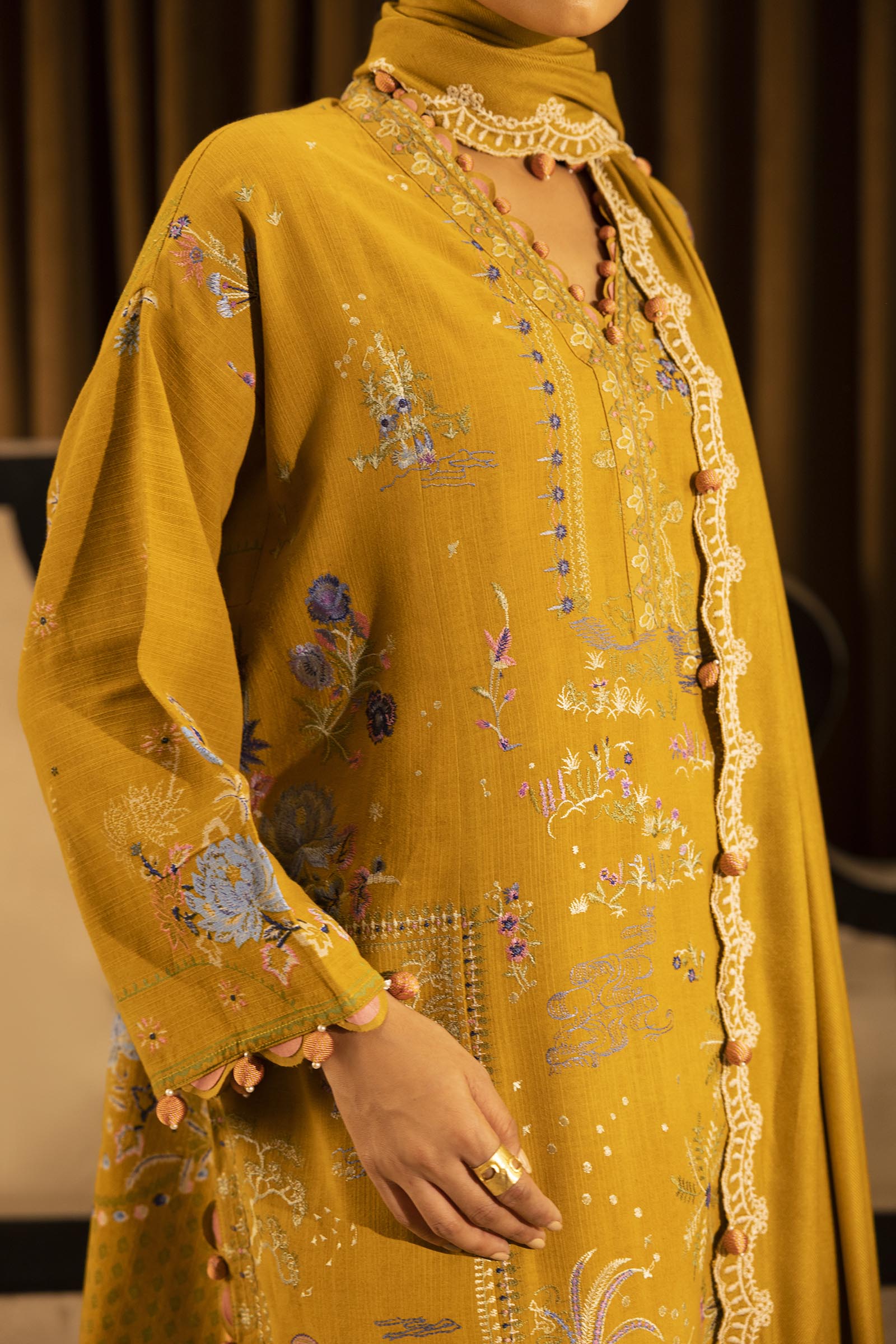 Sana Safinaz | Muzlin Winter 25 | M253-007B - Official Sana Abbas stockist in UK - Sakeena London