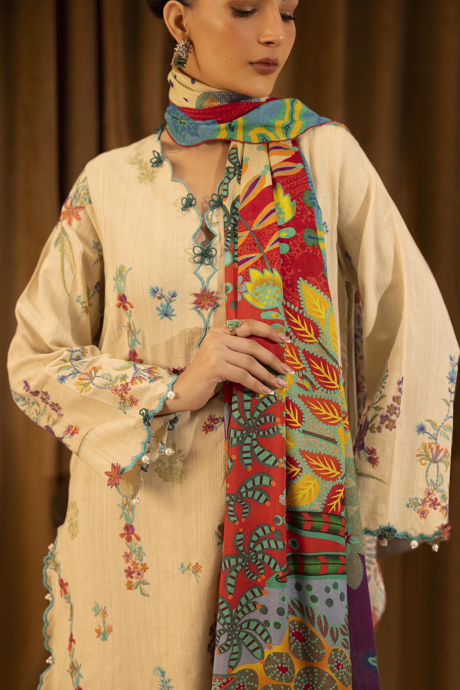 Sana Safinaz | Muzlin Winter 25 | M253-008B - Official Sana Safinaz stockist in UK - Sakeena London