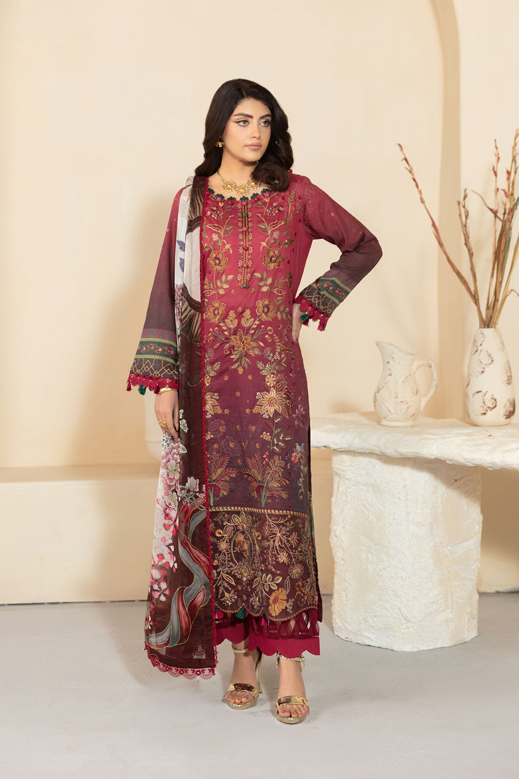 Ramsha | Mashaal Luxury Lawn | L-1303 - Official Ramsha stockist in UK - Sakeena London