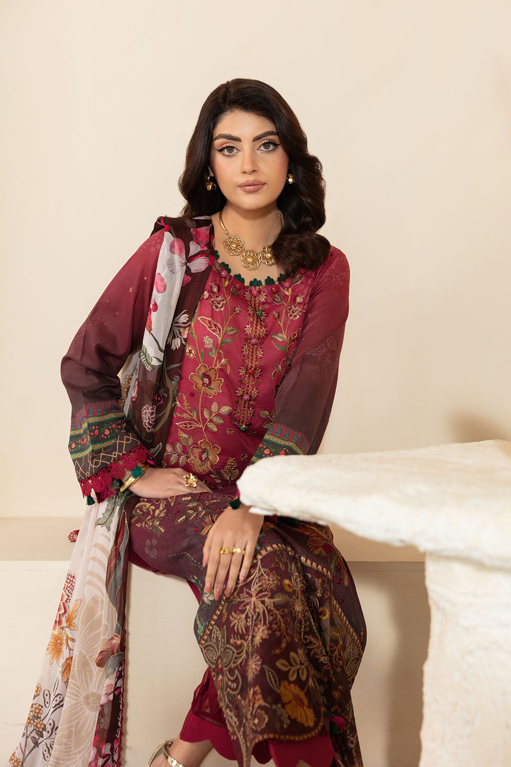 Ramsha | Mashaal Luxury Lawn | L-1303 - Official Ramsha stockist in UK - Sakeena London