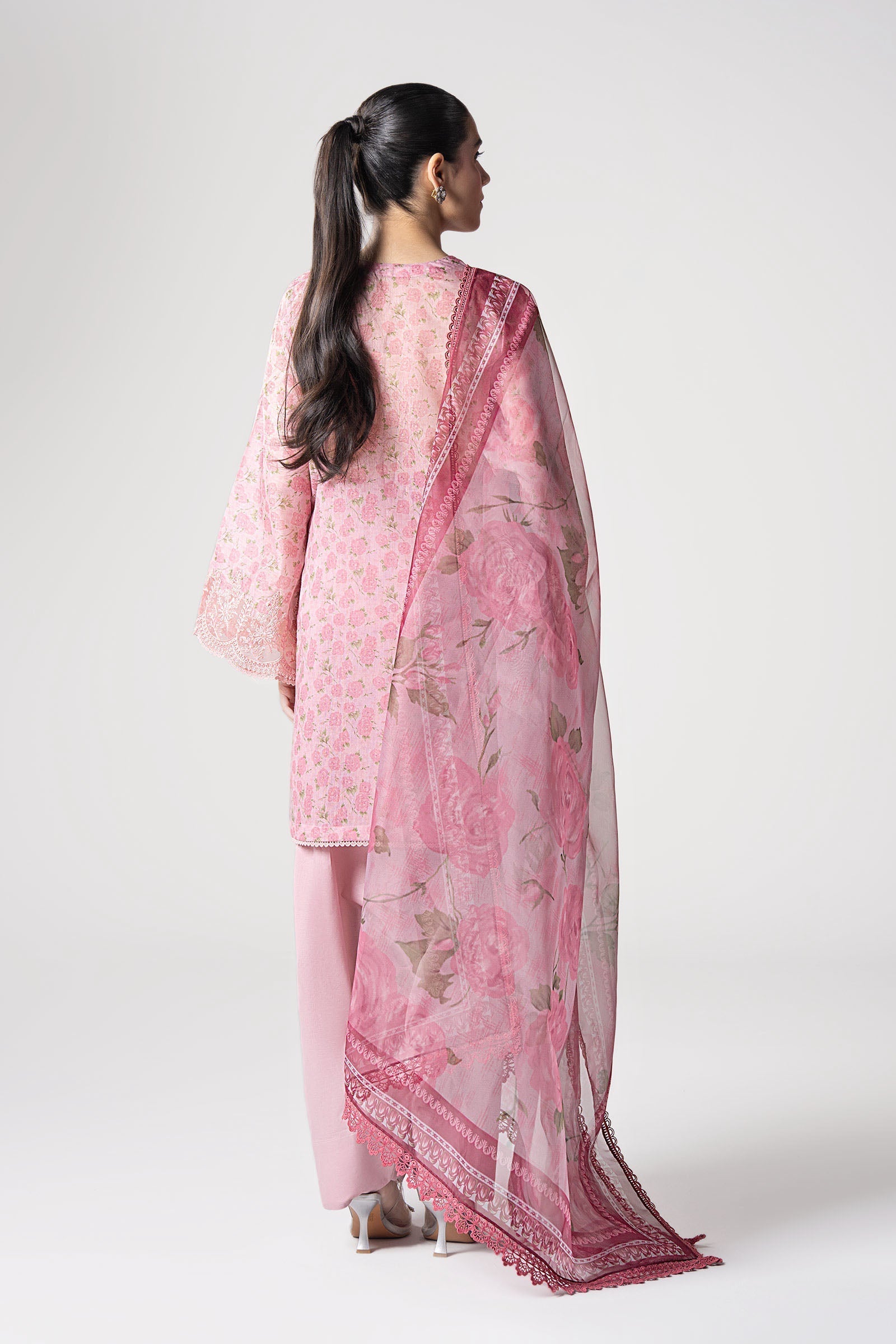 Maria B | Basics RTW | 3 Pc Embroidered Dobby Suit | MB-CS25-145 - Official Maria B stockist in UK - Sakeena London