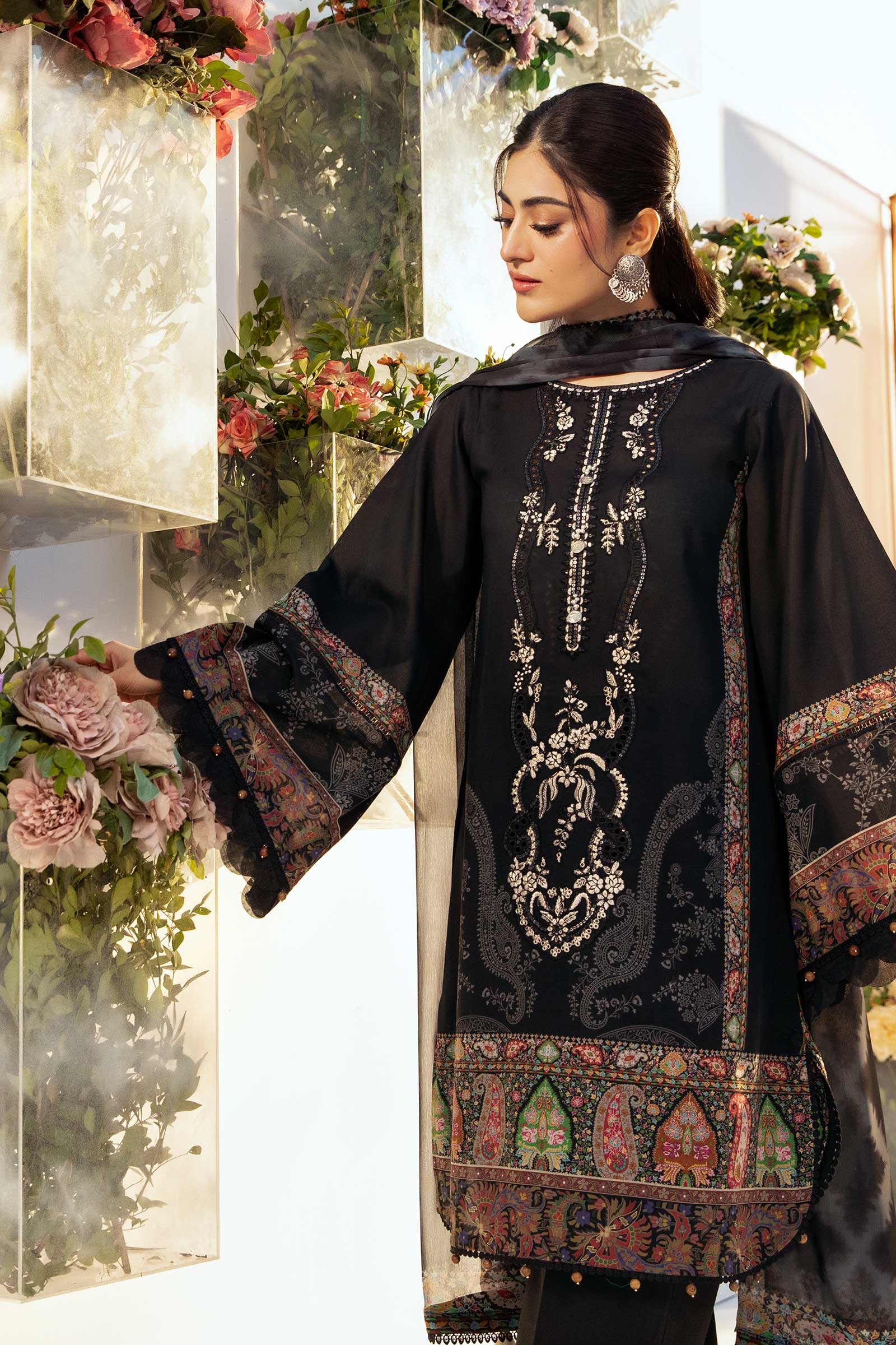 Maria B | M Basic Summer Lawn 25 | MB-CUS25-703A - Official Maria B stockist in UK - Sakeena London