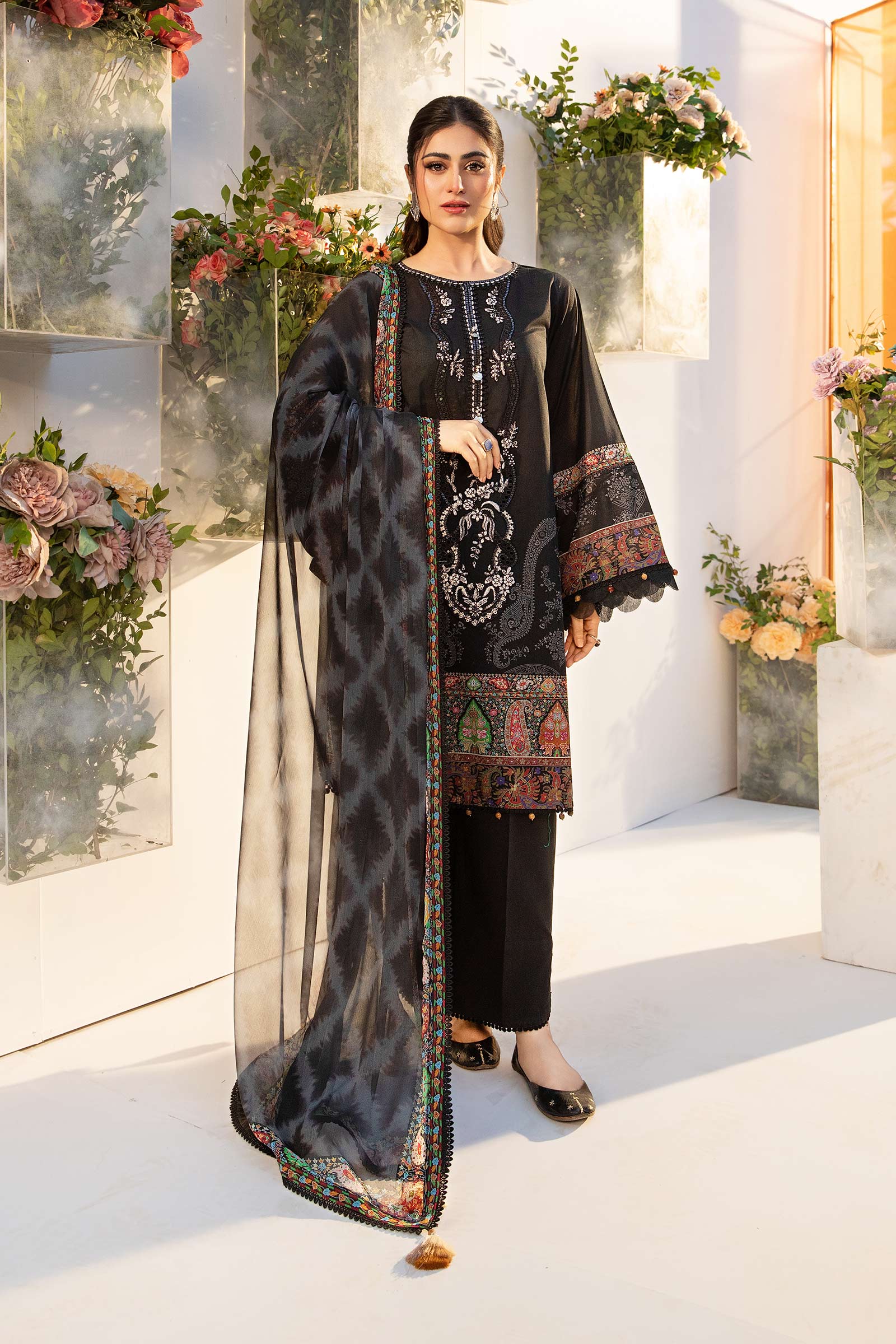 Maria B | M Basic Summer Lawn 25 | MB-CUS25-703A - Official Maria B stockist in UK - Sakeena London
