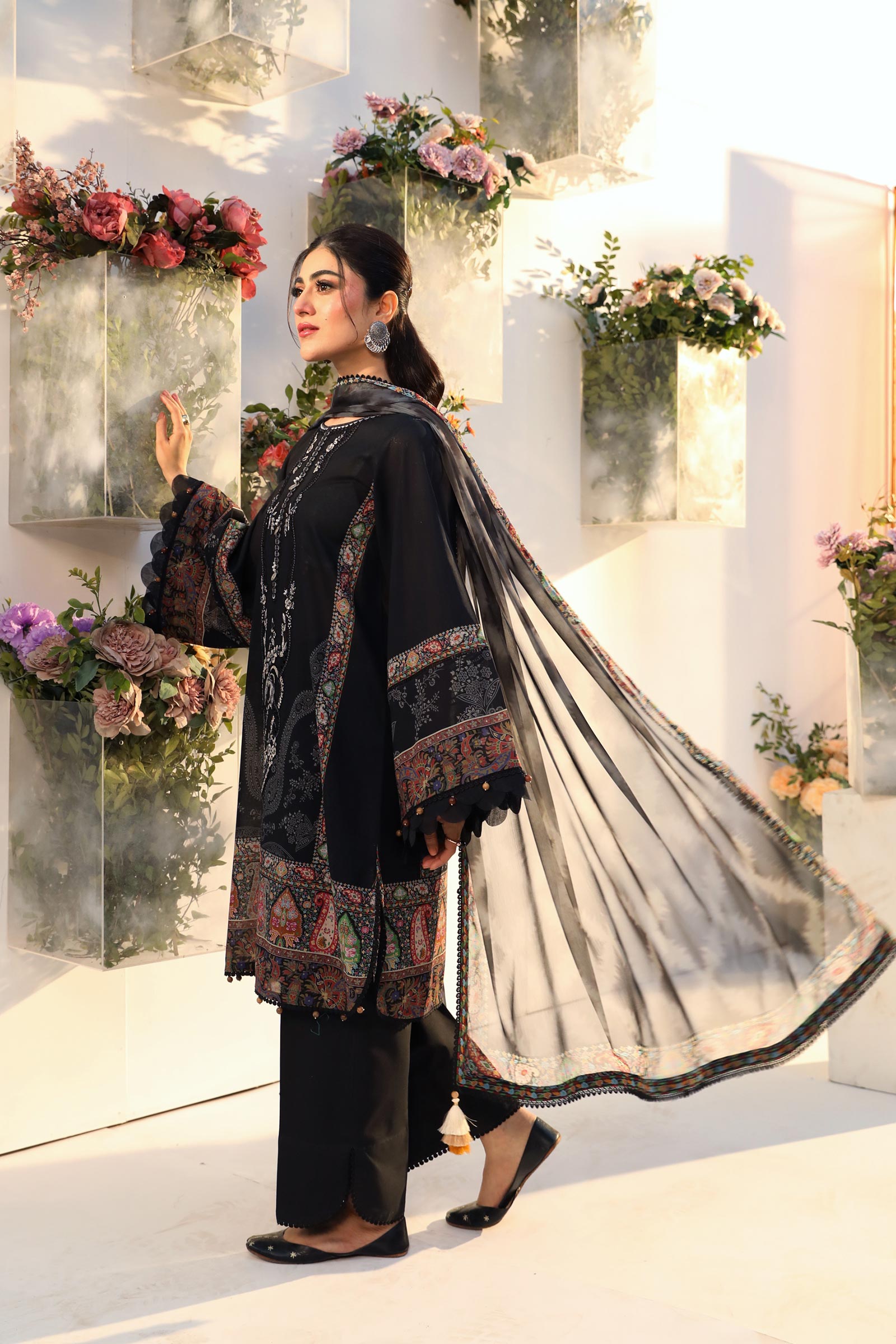 Maria B | M Basic Summer Lawn 25 | MB-CUS25-703A - Official Maria B stockist in UK - Sakeena London