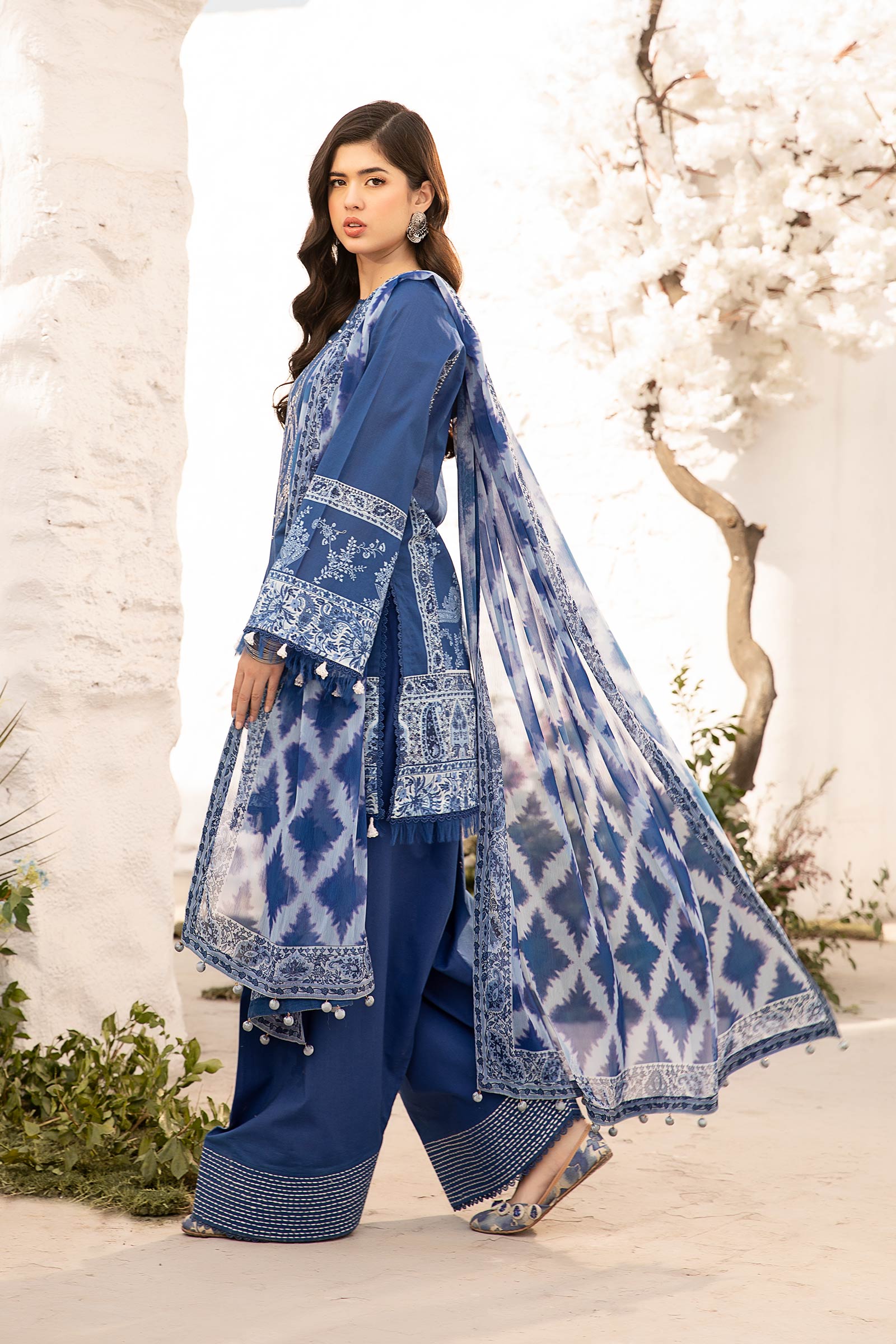 Maria B | M Basic Summer Lawn 25 | MB-CUS25-703B - Official Maria B stockist in UK - Sakeena London