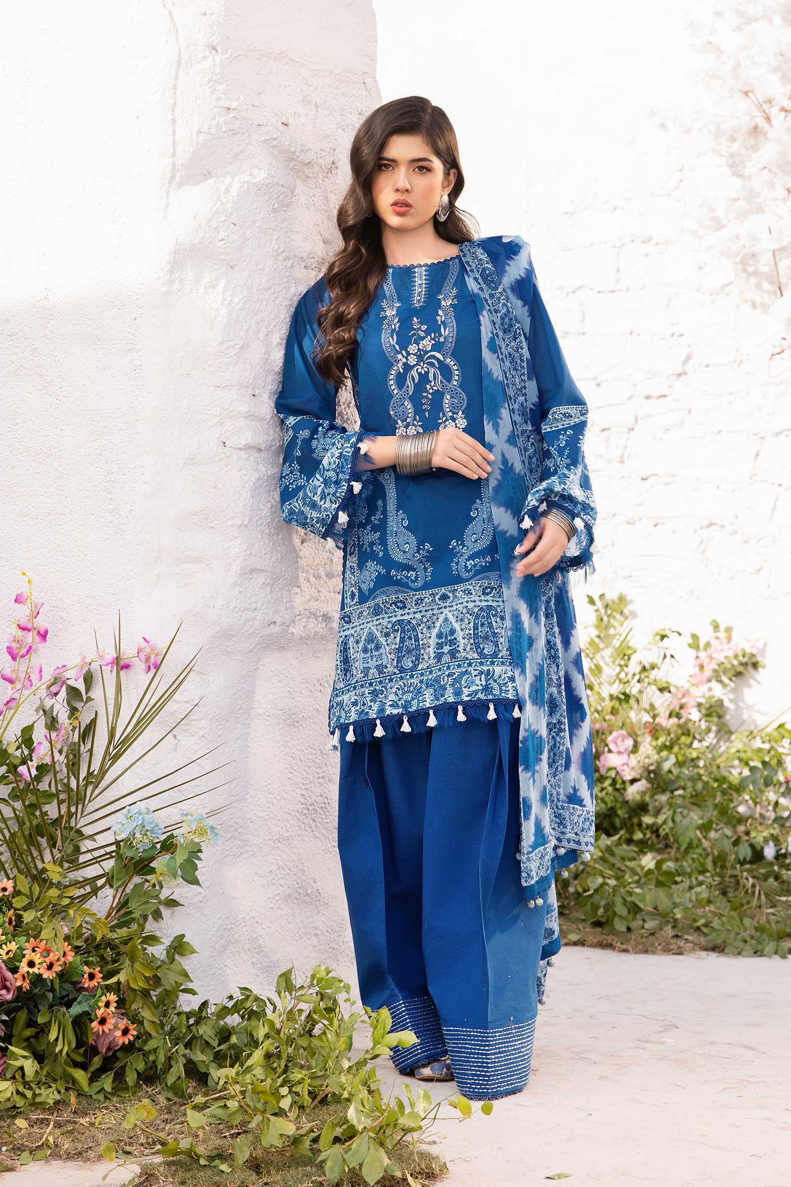 Maria B | M Basic Summer Lawn 25 | MB-CUS25-703B - Official Maria B stockist in UK - Sakeena London