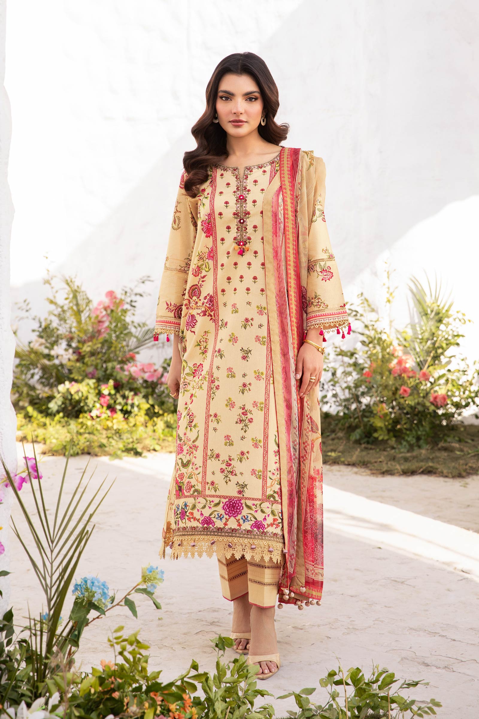 Maria B | M Basic Summer Lawn 25 | MB-CUS25-705A - Official Maria B stockist in UK - Sakeena London
