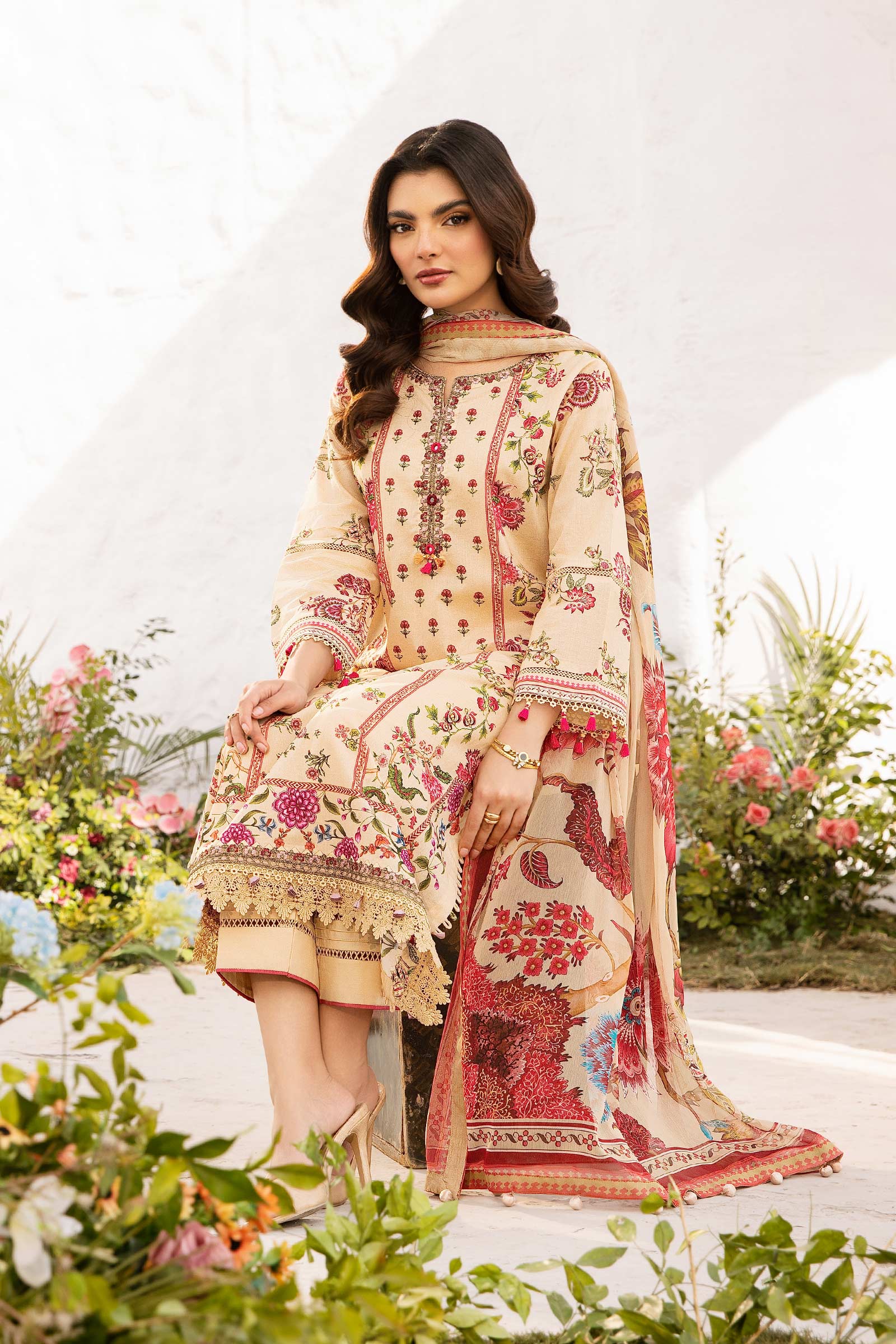 Maria B | M Basic Summer Lawn 25 | MB-CUS25-705A - Official Maria B stockist in UK - Sakeena London