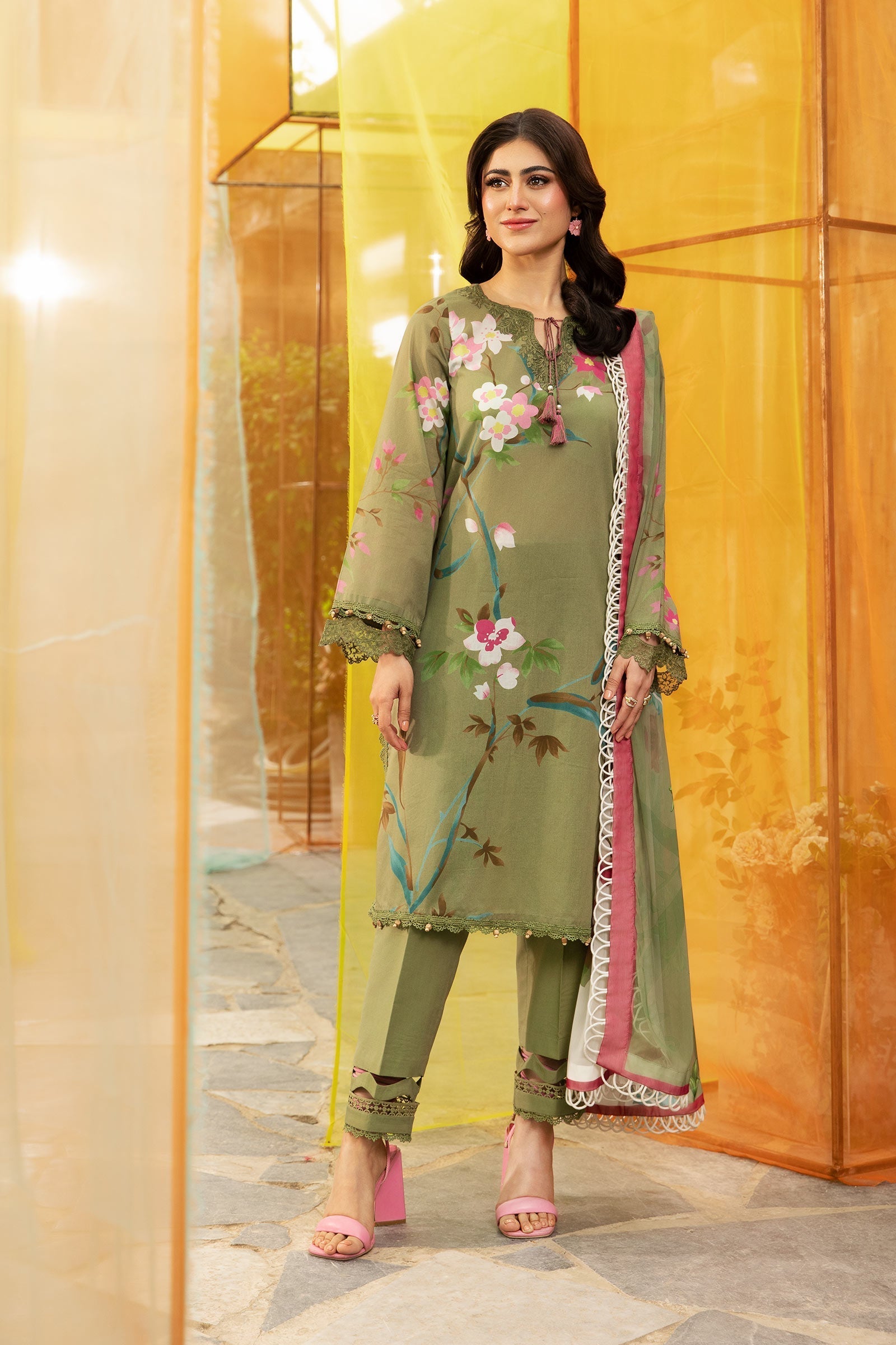 Maria B | M Basic Summer Lawn 25 | MB-CUS25-707A - Official Maria B stockist in UK - Sakeena London