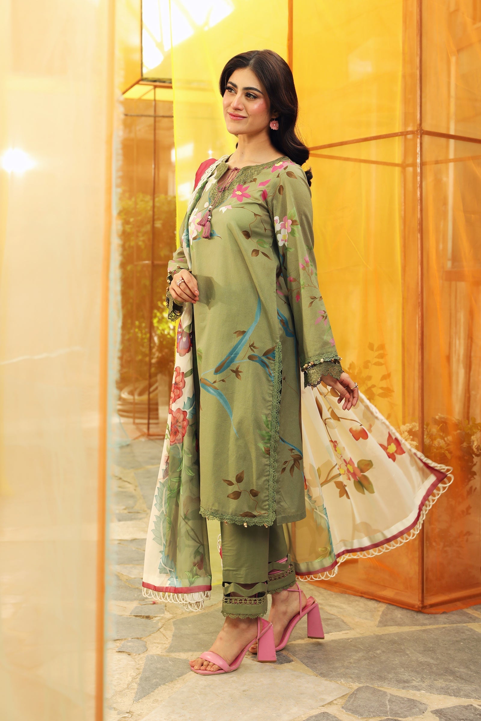 Maria B | M Basic Summer Lawn 25 | MB-CUS25-707A - Official Maria B stockist in UK - Sakeena London