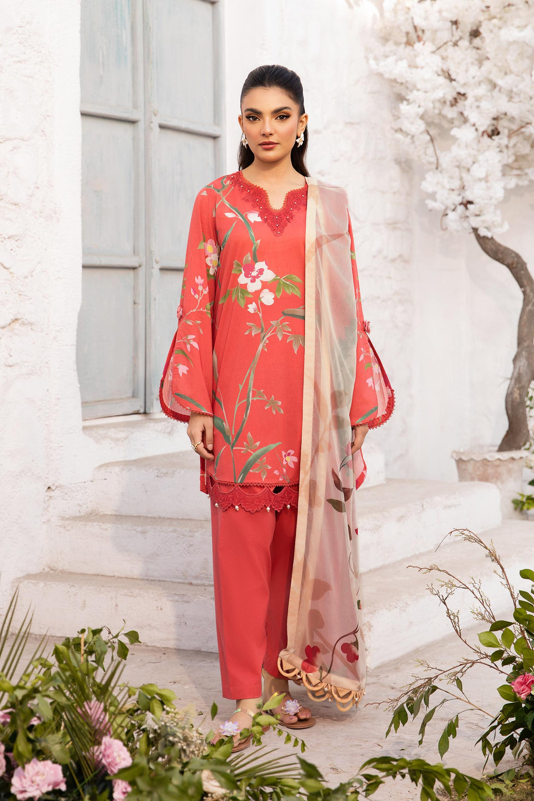 Maria B | M Basic Summer Lawn 25 | MB-CUS25-707B - Official Maria B stockist in UK - Sakeena London