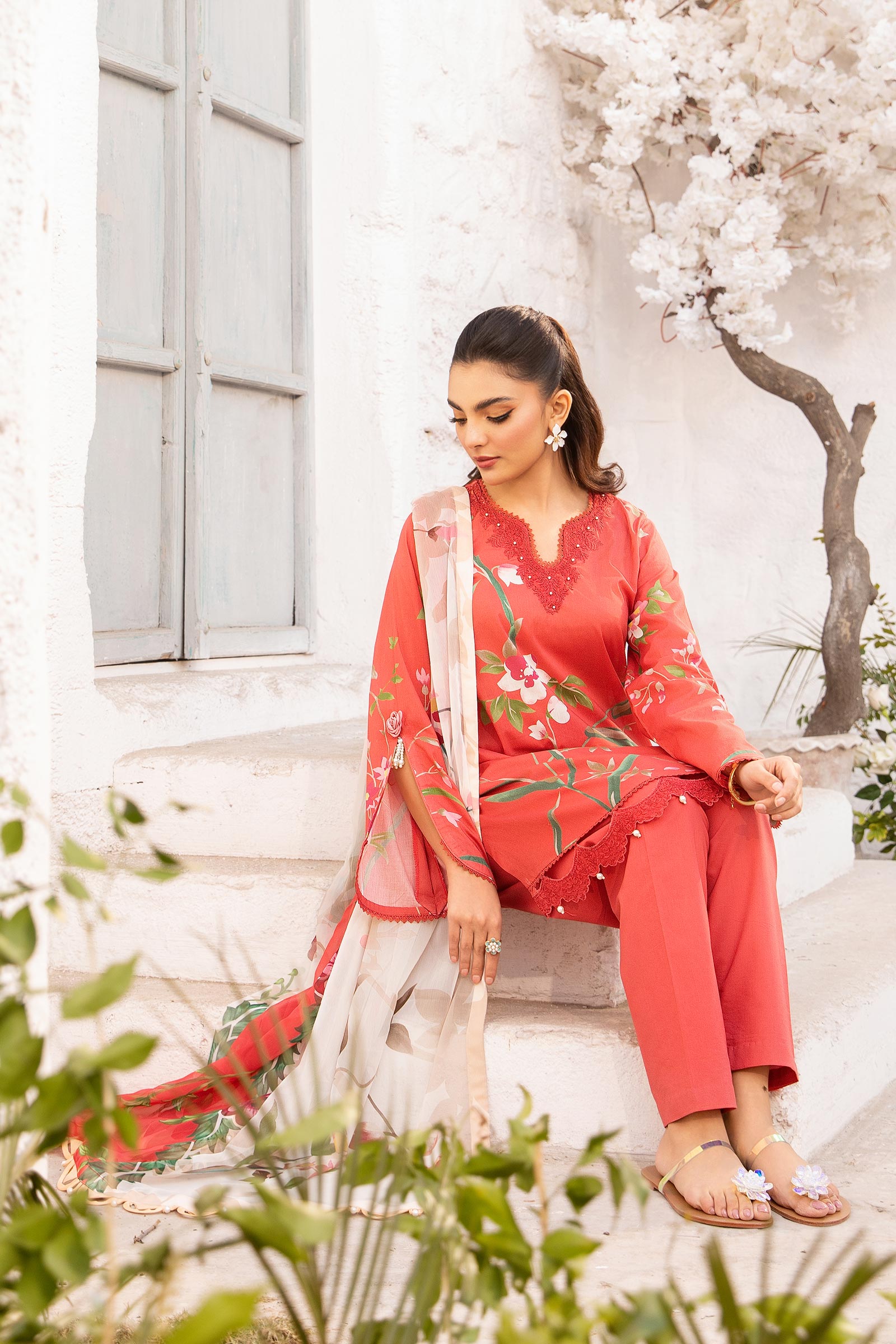 Maria B | M Basic Summer Lawn 25 | MB-CUS25-707B - Official Maria B stockist in UK - Sakeena London