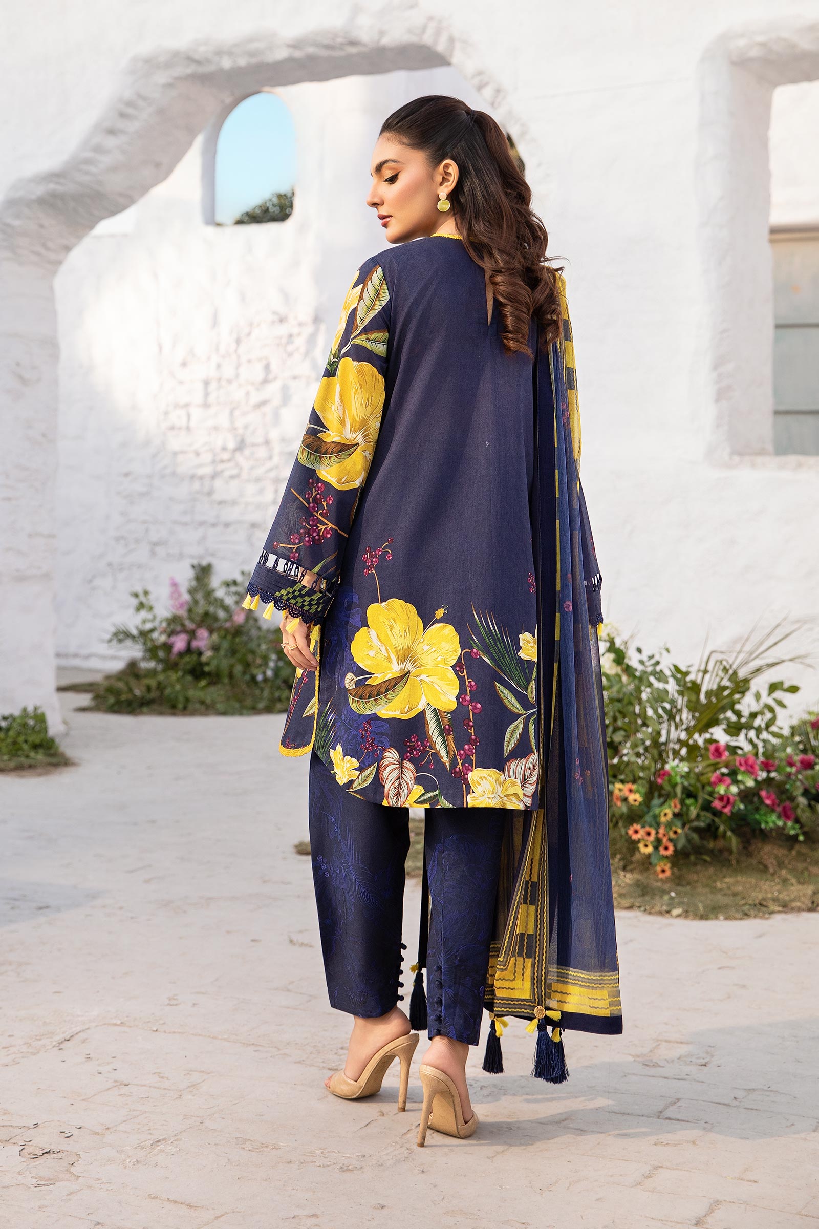 Maria B | M Basic Summer Lawn 25 | MB-CUS25-710B - Official Maria B stockist in UK - Sakeena London