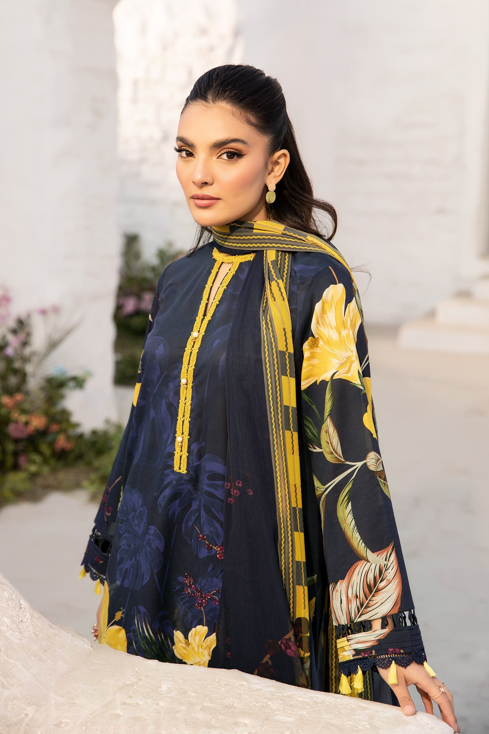 Maria B | M Basic Summer Lawn 25 | MB-CUS25-710B - Official Maria B stockist in UK - Sakeena London
