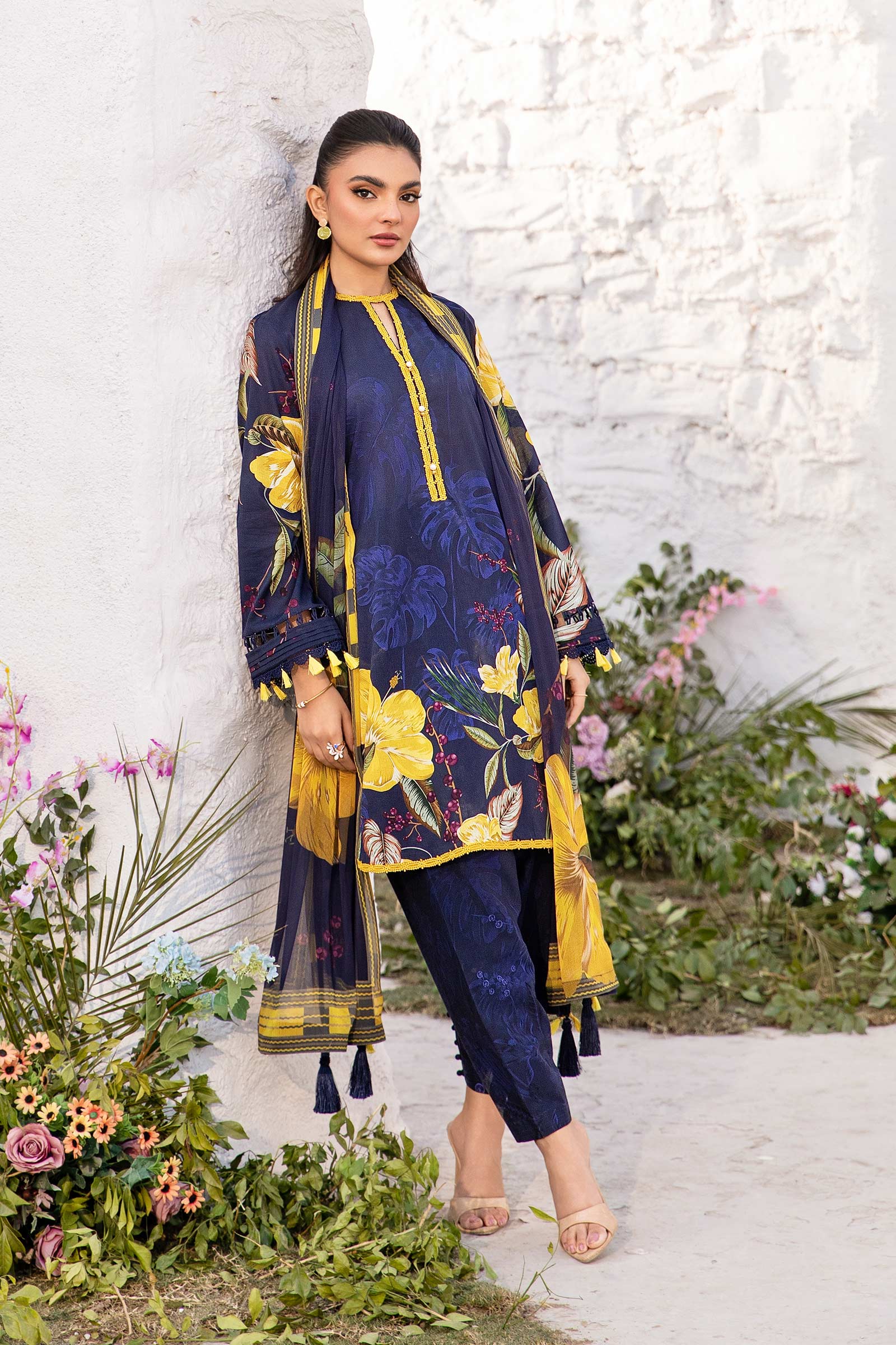 Maria B | M Basic Summer Lawn 25 | MB-CUS25-710B - Official Maria B stockist in UK - Sakeena London
