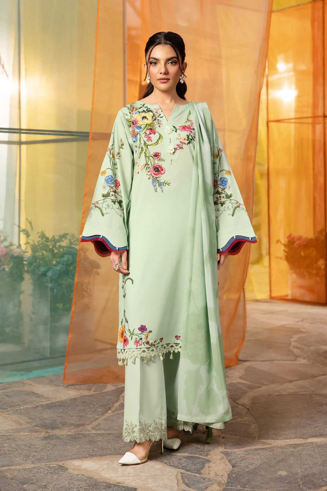 Maria B | M Basic Summer Lawn 25 | MB-CUS25-712B - Official Maria B stockist in UK - Sakeena London